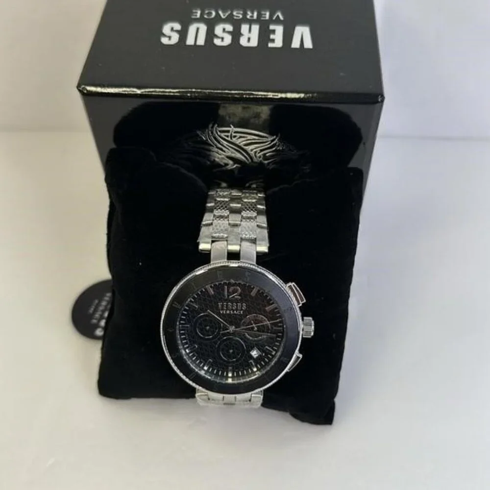 New Authentic VERSUS VERSACE Logo Gent Chrono Bracelet Watch